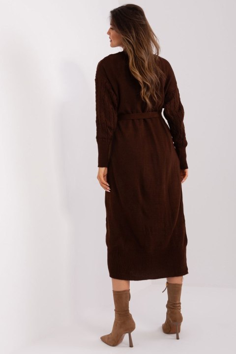 Sukienka Komplet Model BA-KMPL-0269.39P Dark Brown - Badu - uniwersalny Sukienka Komplet Model BA-KMPL-0269.39P Dark Brown - Badu - uniwersalny