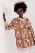 Sweter Damski Model BA-SW-0277.02 Camel - Badu - uniwersalny Sweter Damski Model BA-SW-0277.02 Camel - Badu - uniwersalny