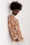 Sweter Damski Model BA-SW-0277.02 Camel - Badu - uniwersalny Sweter Damski Model BA-SW-0277.02 Camel - Badu - uniwersalny