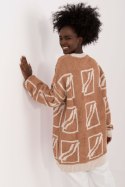 Sweter Damski Model BA-SW-0277.02 Camel - Badu - uniwersalny Sweter Damski Model BA-SW-0277.02 Camel - Badu - uniwersalny