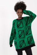 Sweter Damski Model BA-SW-0277.02 Green - Badu - uniwersalny Sweter Damski Model BA-SW-0277.02 Green - Badu - uniwersalny