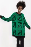 Sweter Damski Model BA-SW-0277.02 Green - Badu - uniwersalny Sweter Damski Model BA-SW-0277.02 Green - Badu - uniwersalny