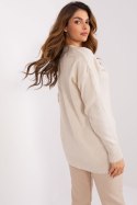 Sweter Damski Model BA-SW-0577.32X Light Beige - Badu - uniwersalny Sweter Damski Model BA-SW-0577.32X Light Beige - Badu - uniwersalny