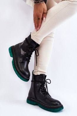 Botki Glany Model Trinah 22BT35-5079 Black_Green - Step in style - 37