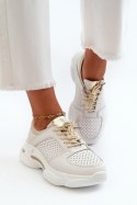 Buty Sportowe Model Dzumati 22PB32-4646 WHite/Gold - Step in style - 40 Buty Sportowe Model Dzumati 22PB32-4646 WHite/Gold - Step in style - 40
