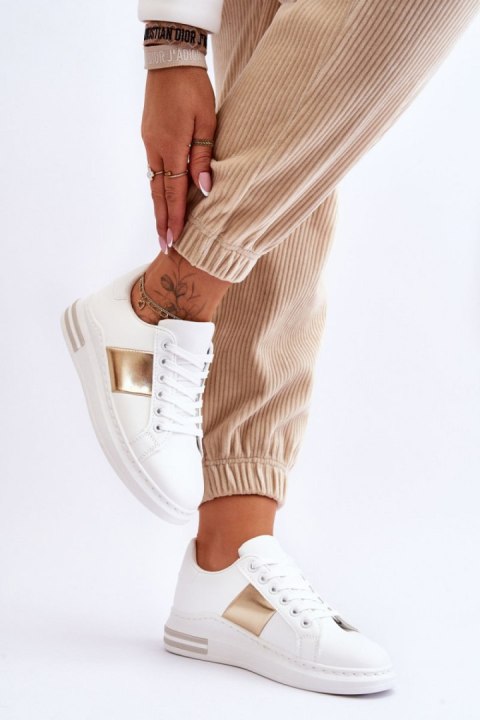 Buty Sportowe Model Follow Me 2256 White/Gold - Step in style - 37 Buty Sportowe Model Follow Me 2256 White/Gold - Step in style - 37