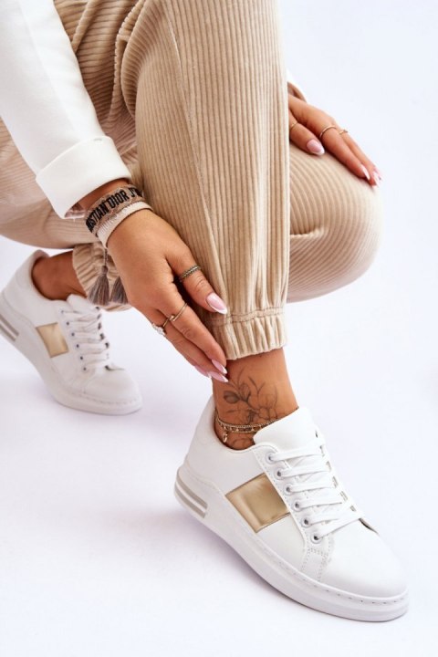 Buty Sportowe Model Follow Me 2256 White/Gold - Step in style - 37 Buty Sportowe Model Follow Me 2256 White/Gold - Step in style - 37