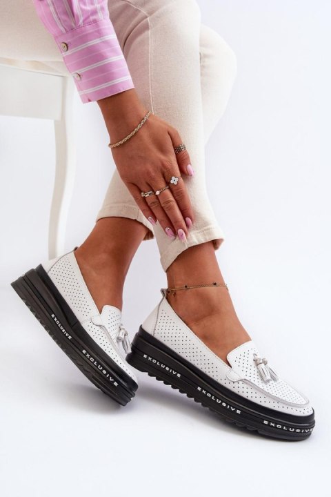 Mokasyny Model Assetnima 24PB18-7176 White - Step in style - 39