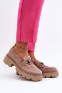 Mokasyny Model Neloria 7888 Beige - Step in style - 39 Mokasyny Model Neloria 7888 Beige - Step in style - 39