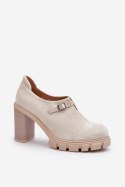 Półbuty Model Tauina ASA218-7 Beige - Step in style - 39