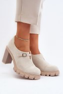 Półbuty Model Tauina ASA218-7 Beige - Step in style - 39