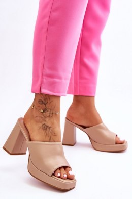 Sandał Klapki Model Livesa M051 Beieg - Step in style - 40