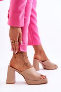Sandał Klapki Model Livesa M051 Beieg - Step in style - 40 Sandał Klapki Model Livesa M051 Beieg - Step in style - 40