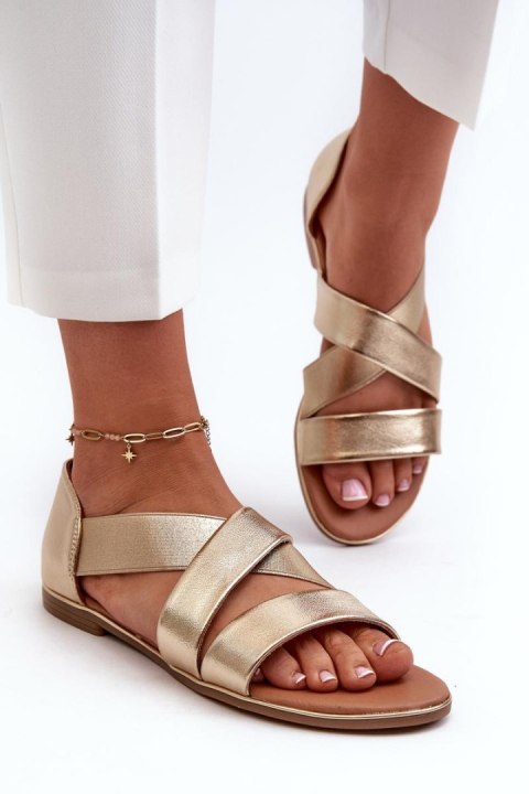 Sandały Model Apulia 21SD35-3882 Gold - Step in style - 36 Sandały Model Apulia 21SD35-3882 Gold - Step in style - 36
