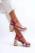Sandały Model DA CR980 Pink - Step in style - 40 Sandały Model DA CR980 Pink - Step in style - 40