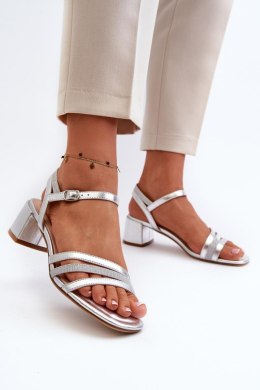 Sandały Model Sergio Leone SK046 Silver - Step in style - 37