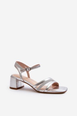 Sandały Model Sergio Leone SK046 Silver - Step in style - 37