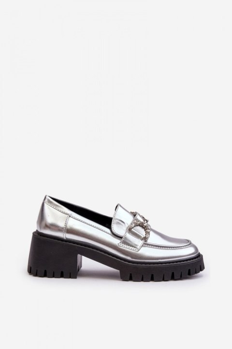 Półbuty Model Lemmitty 2646-5 Silver - Step in style - 37 Półbuty Model Lemmitty 2646-5 Silver - Step in style - 37