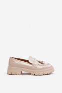 Półbuty Model Velenase YL189 Light Beige Lakier - Step in style - 39