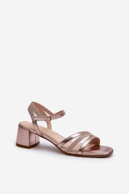 Sandały Model Sergio Leone SK046 Pink Gold - Step in style - 37