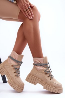 Botki Model Acorn 88-65 Beige Zamsz - Step in style - 37