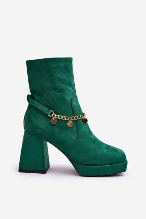Botki Model Tiselo 168-500 Green - Step in style - 36 Botki Model Tiselo 168-500 Green - Step in style - 36