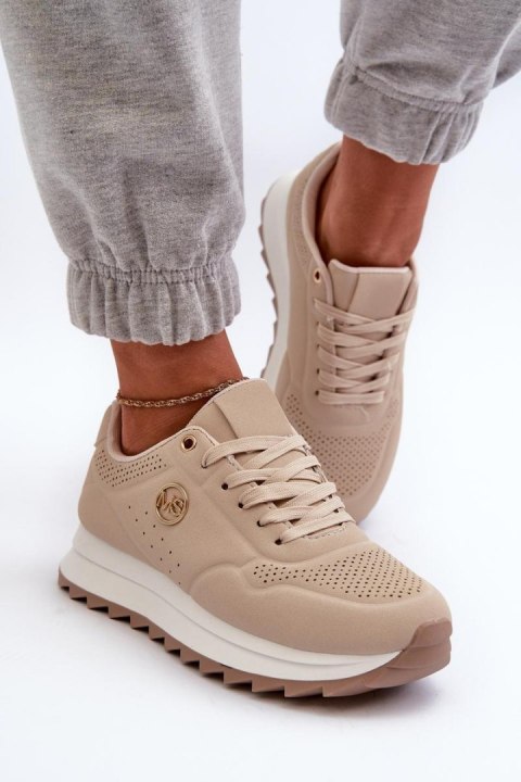 Buty Sportowe Model Rottiana TL257-10 Beige - Step in style - 38 Buty Sportowe Model Rottiana TL257-10 Beige - Step in style - 38
