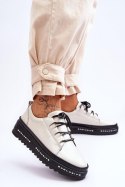 Buty Sportowe Model S.Barski LR592B Beige - Step in style - 40 Buty Sportowe Model S.Barski LR592B Beige - Step in style - 40