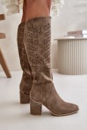 Kozaki Model Vinceza 16443 Dark Beige - Step in style - 39 Kozaki Model Vinceza 16443 Dark Beige - Step in style - 39