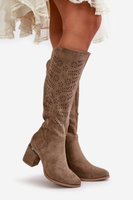 Kozaki Model Vinceza 16443 Dark Beige - Step in style - 40