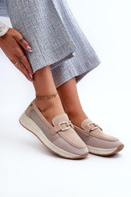 Mokasyny Model DA TW210 Beige - Step in style - 36