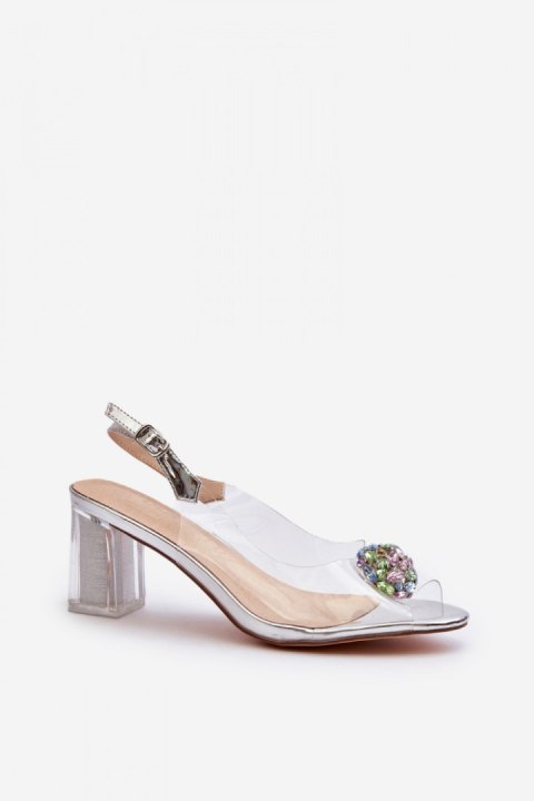 Sandały Model DA MR38-454 Silver - Step in style - 37 Sandały Model DA MR38-454 Silver - Step in style - 37