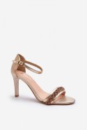 Sandały Model Zazoo 3328/2 Gold - Step in style - 37 Sandały Model Zazoo 3328/2 Gold - Step in style - 37