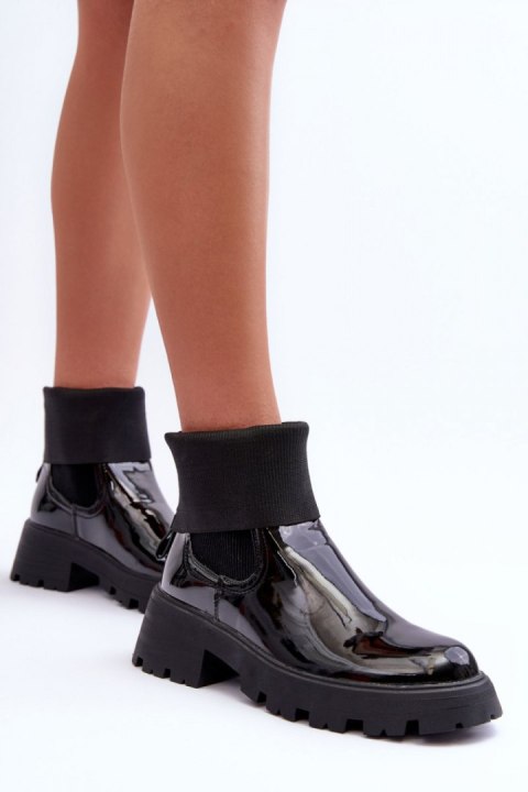Sztyblety Model Pavo DES925M Black Lakier - Step in style - 38