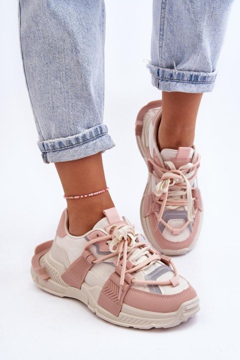 Buty Sportowe Model Chillout! BL357P Beige/Pink - Step in style - 40 Buty Sportowe Model Chillout! BL357P Beige/Pink - Step in style - 40