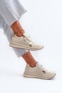Buty Sportowe Model Ligustra 24SP08-6700 Beige - Step in style - 38 Buty Sportowe Model Ligustra 24SP08-6700 Beige - Step in style - 38