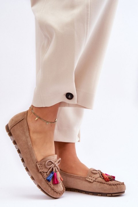 Mokasyny Model Dorine GS37 Dark Beige - Step in style - 37 Mokasyny Model Dorine GS37 Dark Beige - Step in style - 37
