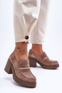 Półbuty Model Gelanor 20157 Beige Zamsz - Step in style - 37