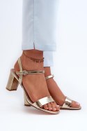 Sandały Model Glindra 24SD98-6986 Gold - Step in style - 38