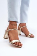 Sandały Model Glindra 24SD98-6986 Gold - Step in style - 38