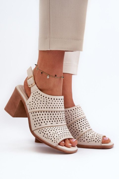 Sandały Model Sergio Leone SK565 Light Beige - Step in style - 37