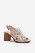 Sandały Model Sergio Leone SK565 Light Beige - Step in style - 37