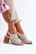 Sandały Model Sergio Leone SK565 Light Beige - Step in style - 38