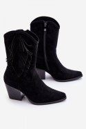 Kowbojki Model Elyse HY51-88 Black Zamsz - Step in style - 37 Kowbojki Model Elyse HY51-88 Black Zamsz - Step in style - 37