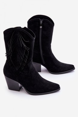 Kowbojki Model Elyse HY51-88 Black Zamsz - Step in style - 37