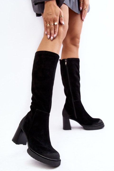 Kozaki Model Lemar Ceraxa 70133 Black Zamsz - Step in style - 37
