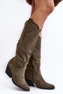 Kozaki Model Sloana WZ688-12 Green Zamsz - Step in style - 36