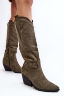 Kozaki Model Sloana WZ688-12 Green Zamsz - Step in style - 38