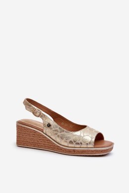 Sandały Model Sergio Leone SK301 Gold Wąż - Step in style - 37