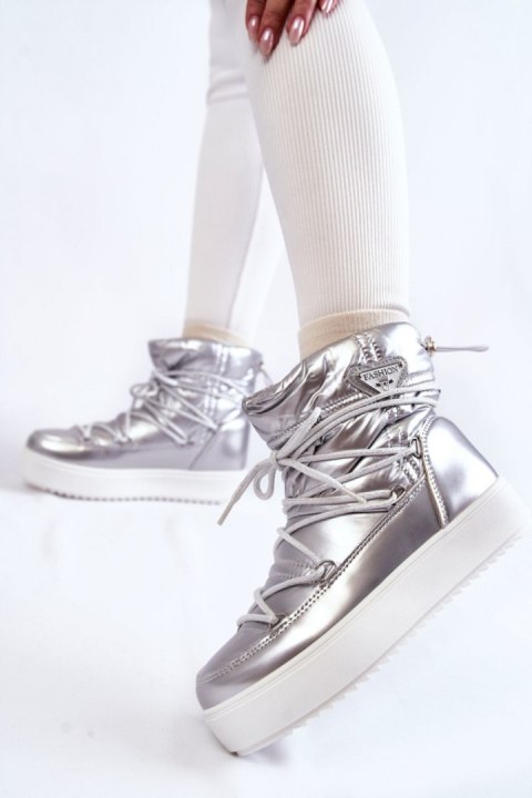 Śniegowce Model Carrios HY845-19 Silver - Step in style - 36 Śniegowce Model Carrios HY845-19 Silver - Step in style - 36